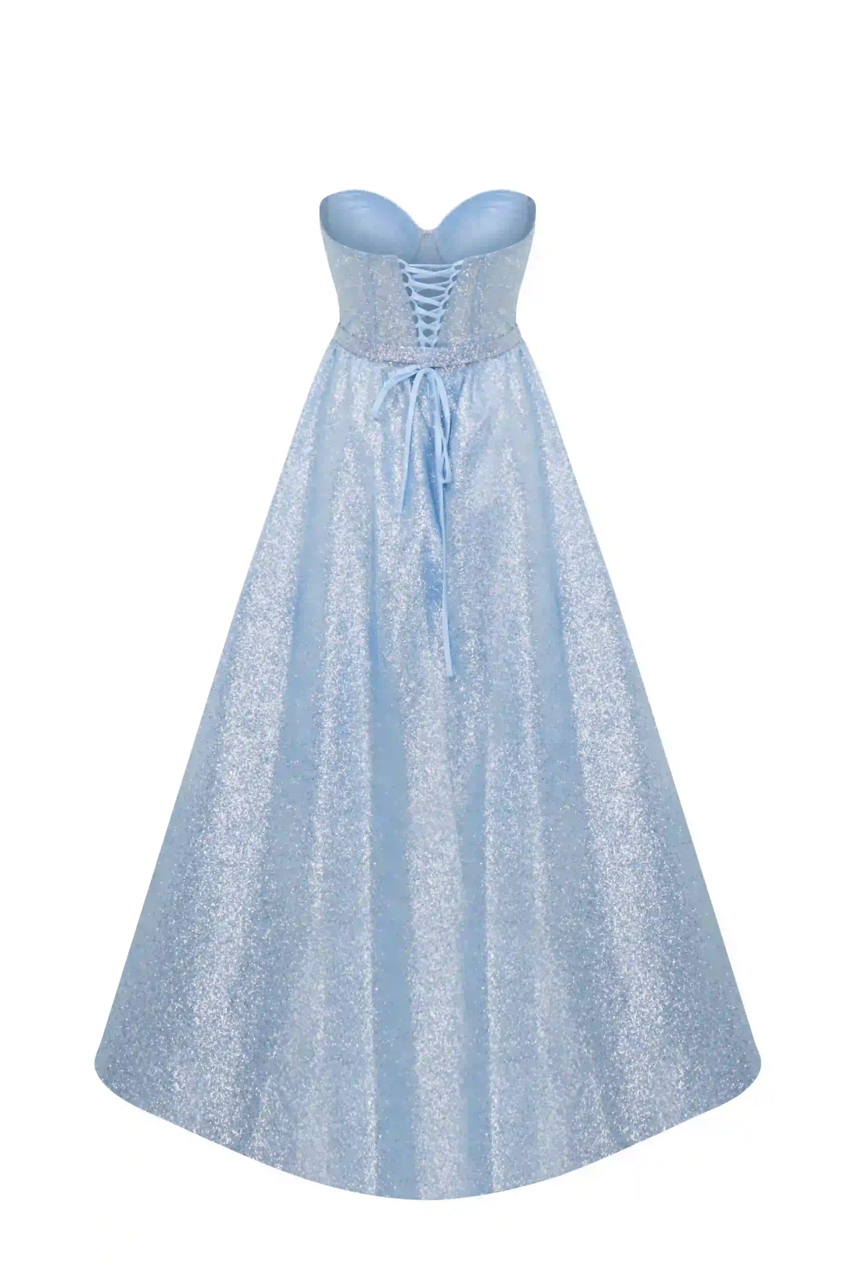 SHINY BLUE MIDI DRESS Evening Dress - Image 2