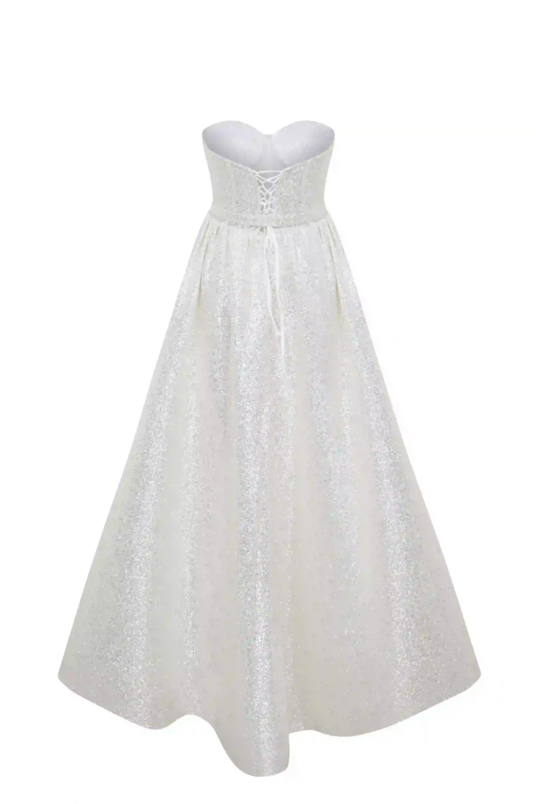 SHINY WHITE MIDI DRESS Evening Dress - Image 2